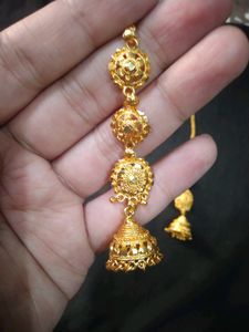 Gold-Plated Brass Golden Jhumki For Womens