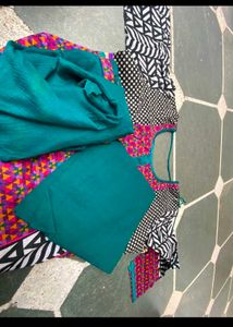 Colorful Printed Kurta Set(sami stiched)