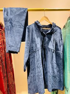 Blue Velvet Co-ord Set