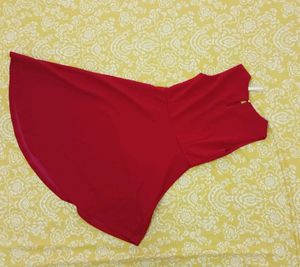 Red Party Dress One Piece.