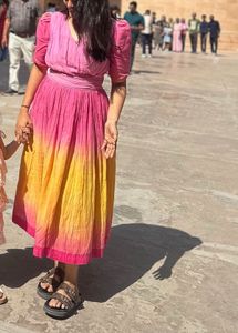Pink &amp; Yellow Ombre Dress