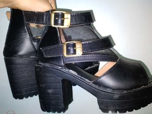 Buckle Block Heels