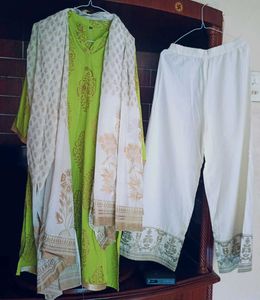 Green Kurti Set