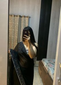 Beautiful Black Party Saree♠️🖤🎀