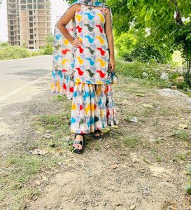 Colorful Printed Sharara Suit