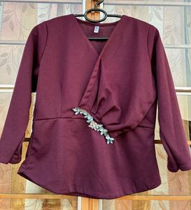Elegant Burgundy Top