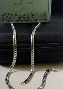 Yellow Chimes Silver Chain