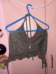 Backless Crochet Crop Top