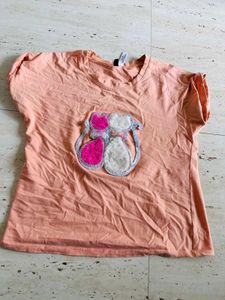 River Pink Cotton T-shirt - L