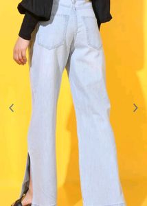 Tokyo Talkies Blue Wide Leg Jeans