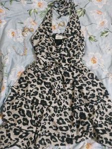 Animal Print Halter Dress