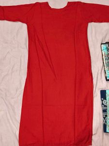 Red Embroidered Kurti