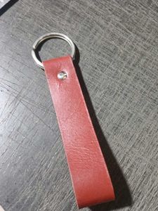 LAKSHYA Nameplate Keychain|Leather Keyring