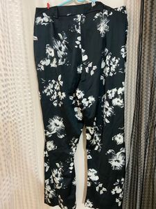 Satin Black Flared Pants