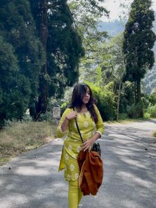 Lime Green And A Very Favourite Kurta Set.