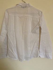 H&amp;M White Transparent Shirt