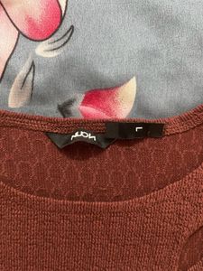 Brown Cutout Tank Top