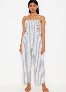 Striped Wide-Leg Jumpsuit