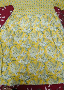 Yellow Floral Kurta Set