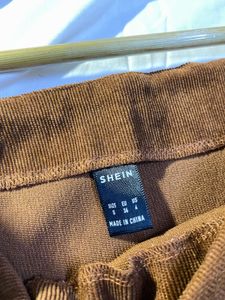 Shein Brown Corduroy Mini Skirt