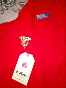 Red La Mode Cardigan