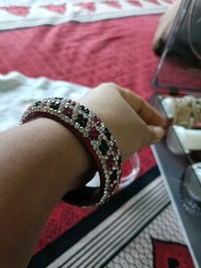 Sparkling Beaded Bangles - Set of 2