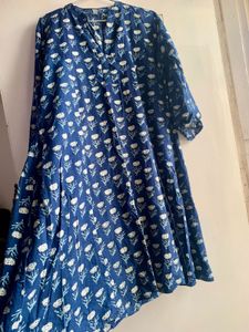 Blue Floral Print Dress