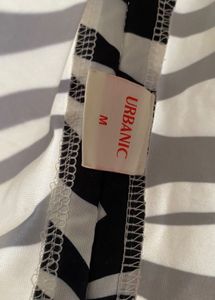 Urbanic Zebra Print Tie-Up Crop Top
