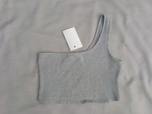 New With Tag Shein Korean One Shoulder Crop Top
