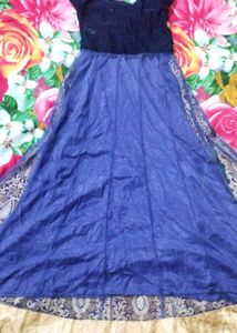 Elegant Blue &amp; Gold Lehenga