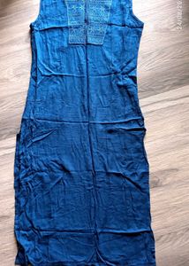 Blue Embroidered Kurta