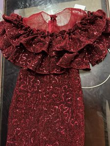 Red Sequin Party Dress