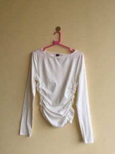 Shien White Sleeve Top