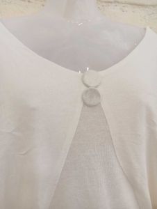 White Net Korean Tops