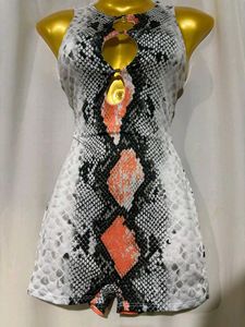 Fashionnova Snakeskin Print Romper