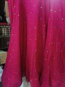 Pink Embellished Lehenga Skirt