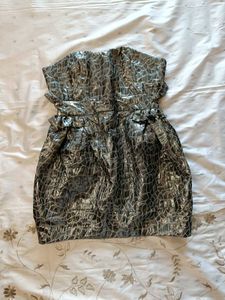 Metallic Mini Dress/Snake Pattern