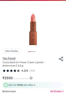 Too Faced Em Power Cocoa Bold Lipstick
