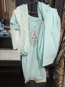Embroidered Suit Salwar Set 🩵