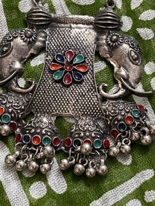 Elephant Jhumka Necklace