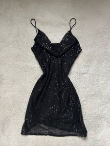 Backless Sequin Mini Dress