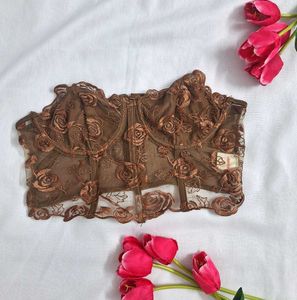 Floral Vintage vibe Lace Corset Top