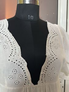 NOLITA White Linen Shiffli Dress