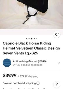 USED CAPRIOLE HORSE RIDING HELMET ON SALE