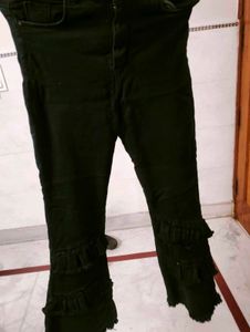 Ruffle Hem Jeans
