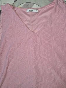 A-Line Pink Sleeveless Top