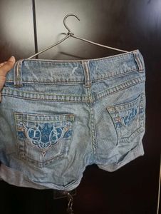 Light Blue Y2K Denim Shorts
