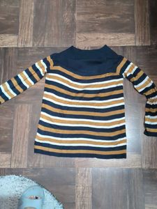 Woollen Striped Long Sleeve Top