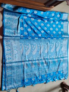 Blue Banarasi Silk Saree