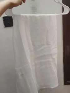 White Chikankari Kurta Sharara Set With Inner